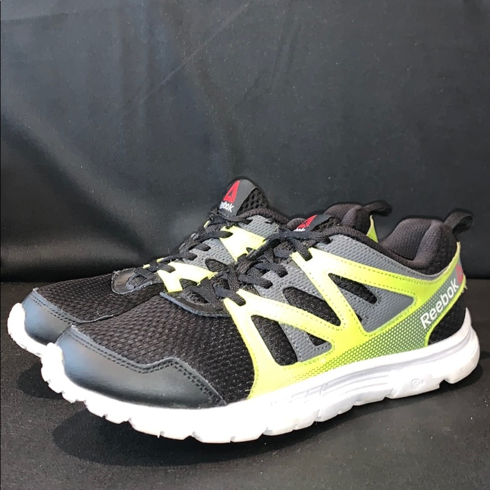 Reebok Run Supreme 2.0 Black/Lime Running Shoe